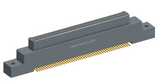 NK-2K4-091-128-0000-010 - Nano-miniature D-shaped vertical surface board mount (SMT) connector with mounting ears, 2 rows with 91 contacts, and no hardware. (Plug)