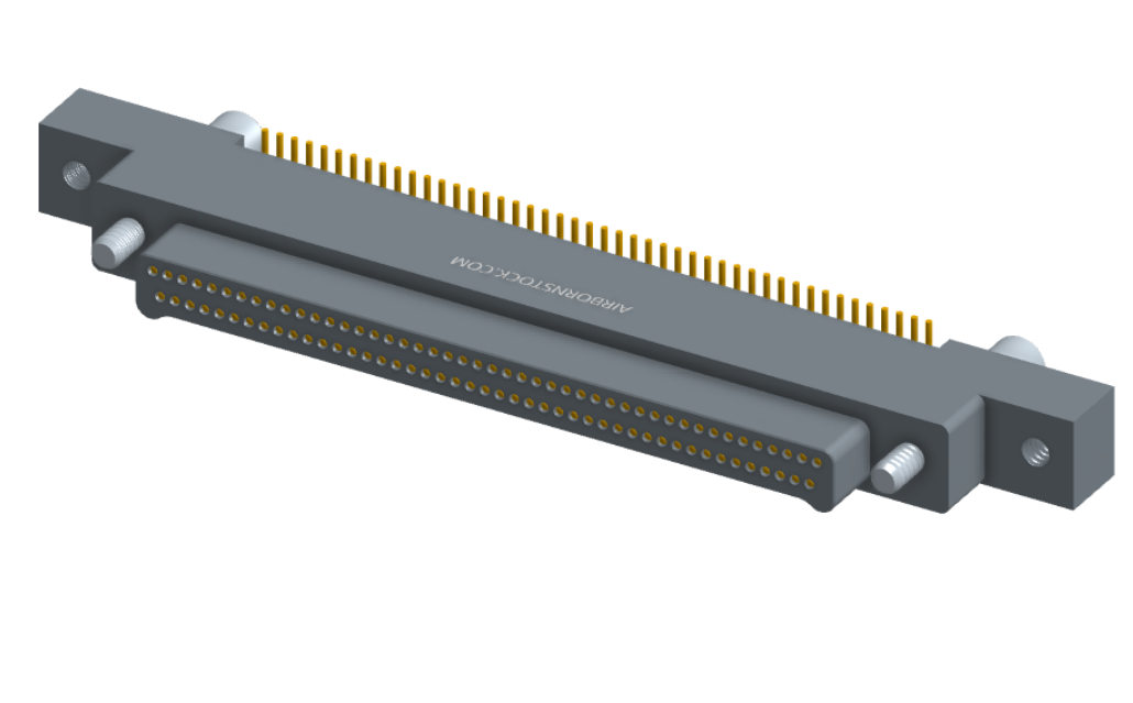 NK-2K4-091-128-JC00-010 - Nano-miniature D-shaped vertical surface board mount (SMT) connector with mounting ears, 2 rows with 91 contacts, and no hardware. (Plug)
