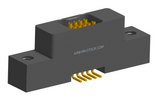NK-2L2-009-228-0000-010 - Nano-miniature D-shaped vertical surface board mount (SMT) connector with mounting ears, 2 rows with 9 contacts, and no hardware. (Receptacle)