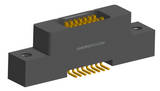 NK-2L2-015-225-0000 - Nano-miniature D-shaped vertical surface board mount (SMT) connector with mounting ears, 2 rows with 15 contacts, and no hardware. (Receptacle)