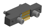 NK-2L2-015-225-JC00 - Nano-miniature D-shaped vertical surface board mount (SMT) connector with mounting ears, 2 rows with 15 contacts, and no hardware. (Receptacle)