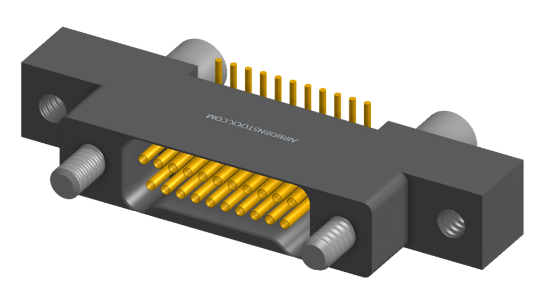NK-2L2-021-228-JC00 - Nano-miniature D-shaped vertical surface board mount (SMT) connector with mounting ears, 2 rows with 21 contacts, and no hardware. (Receptacle)
