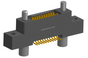 NK-2L4-021-228-JC00 - Nano-miniature D-shaped vertical surface board mount (SMT) connector with mounting ears, 2 rows with 21 contacts, and no hardware. (Receptacle)