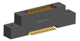 NK-2L2-025-228-0000 - Nano-miniature D-shaped vertical surface board mount (SMT) connector with mounting ears, 2 rows with 25 contacts, and no hardware. (Receptacle)