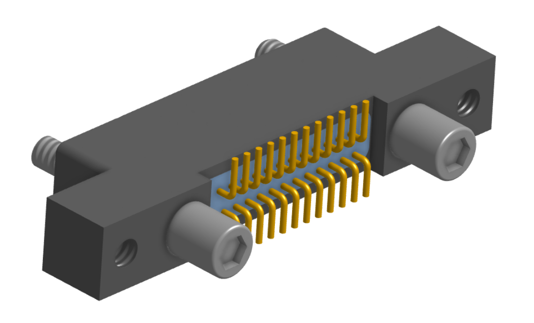 NK-2L2-025-228-JC00 - Nano-miniature D-shaped vertical surface board mount (SMT) connector with mounting ears, 2 rows with 25 contacts, and no hardware. (Receptacle)