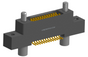 NK-2L4-025-228-JC00 - Nano-miniature D-shaped vertical surface board mount (SMT) connector with mounting ears, 2 rows with 25 contacts, and no hardware. (Receptacle)