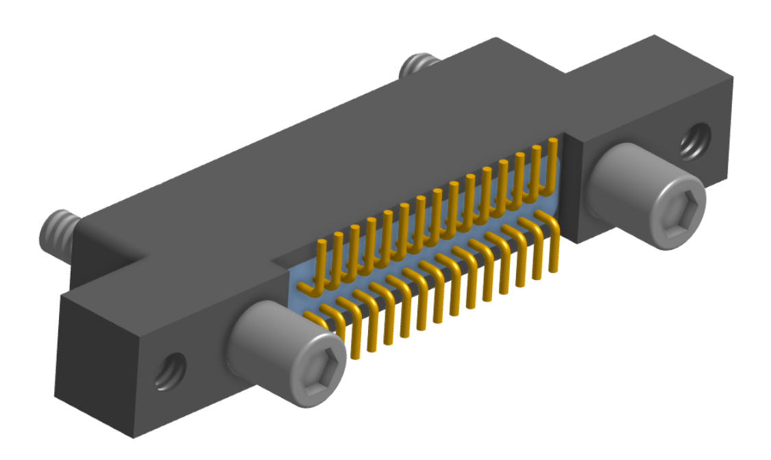 NK-2L2-031-228-JC00 - Nano-miniature D-shaped vertical surface board mount (SMT) connector with mounting ears, 2 rows with 31 contacts, and no hardware. (Receptacle)
