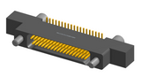 NK-2L4-037-228-JC00 - Nano-miniature D-shaped vertical surface board mount (SMT) connector with mounting ears, 2 rows with 37 contacts, and no hardware. (Receptacle)