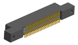 NK-2L4-051-228-0000-010 - Nano-miniature D-shaped vertical surface board mount (SMT) connector with mounting ears, 2 rows with 51 contacts, and no hardware. (Receptacle)