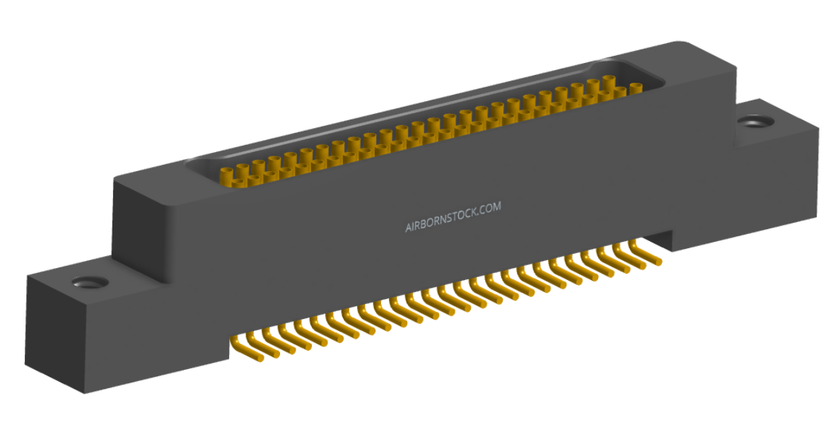 NK-2L4-051-228-0000-010 - Nano-miniature D-shaped vertical surface board mount (SMT) connector with mounting ears, 2 rows with 51 contacts, and no hardware. (Receptacle)