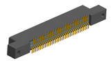 NK-2L4-069-225-0000-010 - Nano-miniature D-shaped vertical surface board mount (SMT) connector with mounting ears, 2 rows with 69 contacts, and no hardware. (Receptacle)