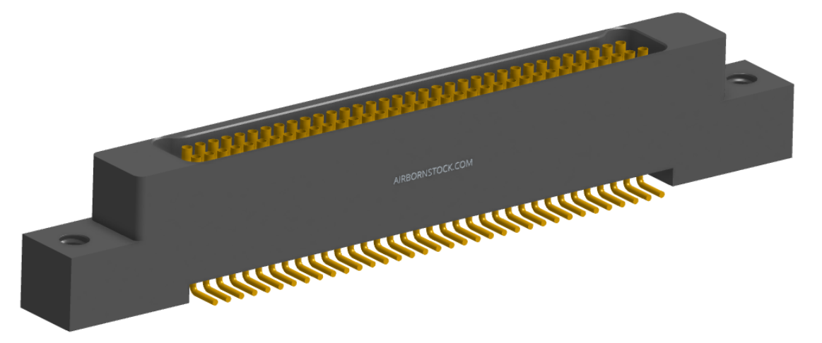 NK-2L4-069-225-0000-010 - Nano-miniature D-shaped vertical surface board mount (SMT) connector with mounting ears, 2 rows with 69 contacts, and no hardware. (Receptacle)