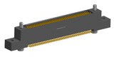 NK-2L2-085-225-JC00 - Nano-miniature D-shaped vertical surface board mount (SMT) connector with mounting ears, 2 rows with 85 contacts, and no hardware. (Receptacle)