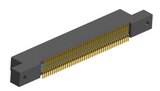 NK-2L5-091-228-0000-010 - Nano-miniature D-shaped right angle plated through hole (PTH) board mount connector with mounting holes, 2 rows with 91 contacts, and no hardware. (Receptacle)
