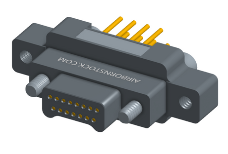 NK-2M5-015-158-JC00 - Nano-miniature D-shaped vertical plated through hole (PTH) board mount connector with mounting ears, 2 rows with 15 contacts, and no hardware. (Plug)