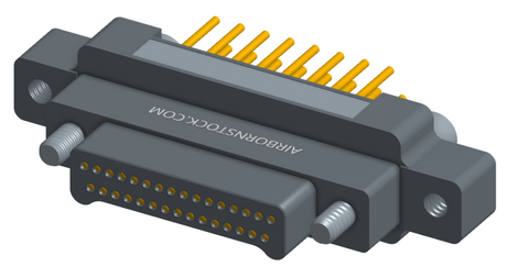NK-2M5-031-158-JC00 - Nano-miniature D-shaped vertical plated through hole (PTH) board mount connector with mounting ears, 2 rows with 31 contacts, and no hardware. (Plug)