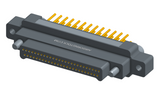NK-2M5-051-155-JC00 - Nano-miniature D-shaped vertical plated through hole (PTH) board mount connector with mounting ears, 2 rows with 51 contacts, and no hardware. (Plug)