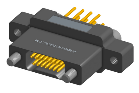 NK-2N5-015-258-JC00 - Nano-miniature D-shaped vertical plated through hole (PTH) board mount connector with mounting ears, 2 rows with 15 contacts, and no hardware. (Receptacle)