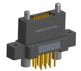 NK-2N5-015-235-JC00 - Nano-miniature D-shaped vertical plated through hole (PTH) board mount connector with mounting ears, 2 rows with 15 contacts, and no hardware. (Receptacle)