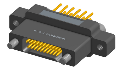 NK-2N5-021-258-JC00 - Nano-miniature D-shaped vertical plated through hole (PTH) board mount connector with mounting ears, 2 rows with 21 contacts, and no hardware. (Receptacle)