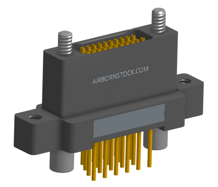 NK-2N5-021-235-JC00 - Nano-miniature D-shaped vertical plated through hole (PTH) board mount connector with mounting ears, 2 rows with 21 contacts, and no hardware. (Receptacle)