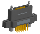 NK-2N5-021-235-JC00 - Nano-miniature D-shaped vertical plated through hole (PTH) board mount connector with mounting ears, 2 rows with 21 contacts, and no hardware. (Receptacle)