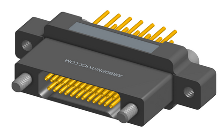 NK-2N5-025-258-JC00 - Nano-miniature D-shaped vertical plated through hole (PTH) board mount connector with mounting ears, 2 rows with 25 contacts, and no hardware. (Receptacle)