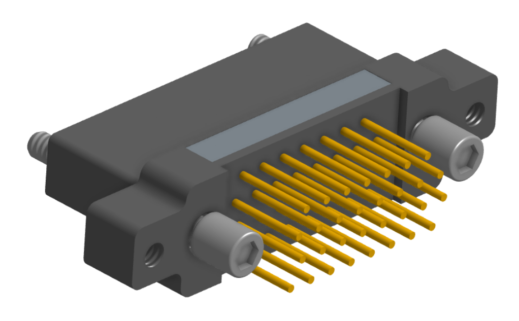 NK-2N5-031-235-JC00 - Nano-miniature D-shaped vertical plated through hole (PTH) board mount connector with mounting ears, 2 rows with 31 contacts, and no hardware. (Receptacle)
