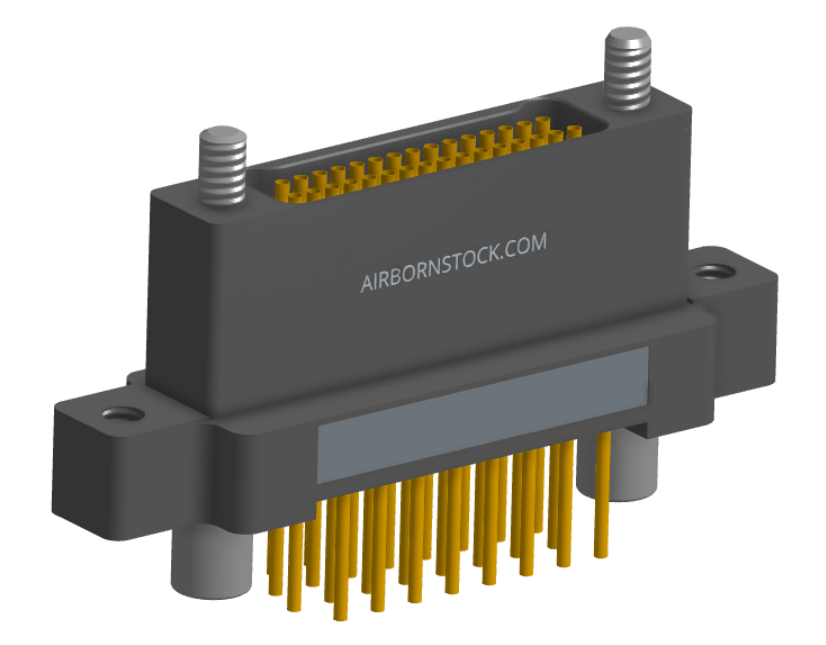 NK-2N5-031-235-JC00 - Nano-miniature D-shaped vertical plated through hole (PTH) board mount connector with mounting ears, 2 rows with 31 contacts, and no hardware. (Receptacle)