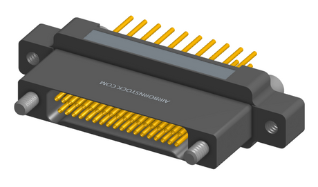 NK-2N5-037-258-JC00 - Nano-miniature D-shaped vertical plated through hole (PTH) board mount connector with mounting ears, 2 rows with 37 contacts, and no hardware. (Receptacle)