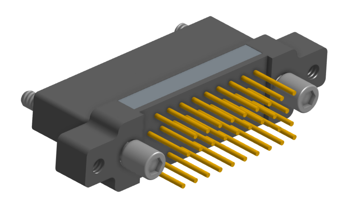 NK-2N5-037-235-JC00 - Nano-miniature D-shaped vertical plated through hole (PTH) board mount connector with mounting ears, 2 rows with 37 contacts, and no hardware. (Receptacle)