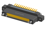 NK-2N5-051-238-JC00 - Nano-miniature D-shaped vertical plated through hole (PTH) board mount connector with mounting ears, 2 rows with 51 contacts, and no hardware. (Receptacle)