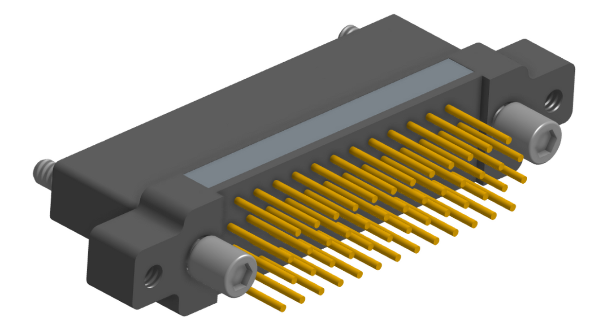 NK-2N5-051-238-JC00 - Nano-miniature D-shaped vertical plated through hole (PTH) board mount connector with mounting ears, 2 rows with 51 contacts, and no hardware. (Receptacle)