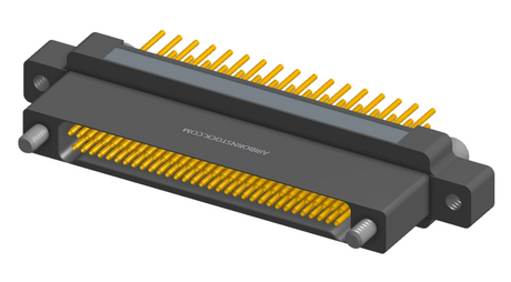 NK-2N5-065-258-JC00 - Nano-miniature D-shaped vertical plated through hole (PTH) board mount connector with mounting ears, 2 rows with 65 contacts, and no hardware. (Receptacle)