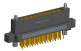 NK-2N5-065-235-JC00 - Nano-miniature D-shaped vertical plated through hole (PTH) board mount connector with mounting ears, 2 rows with 65 contacts, and no hardware. (Receptacle)