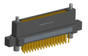 NK-2N4-065-235-JC00 - Nano-miniature D-shaped vertical plated through hole (PTH) board mount connector with mounting ears, 2 rows with 65 contacts, and no hardware. (Receptacle)