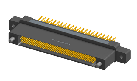 NK-2N5-085-258-JC00 - Nano-miniature D-shaped vertical plated through hole (PTH) board mount connector with mounting ears, 2 rows with 85 contacts, and no hardware. (Receptacle)