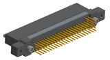 NK-2N5-085-235-JC00 - Nano-miniature D-shaped vertical plated through hole (PTH) board mount connector with mounting ears, 2 rows with 85 contacts, and no hardware. (Receptacle)