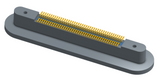 NKRP-2B4-085-225-TH00 - Nano-miniature D-shaped rear panel mount vertical surface board mount (SMT) connector with fluorosilicone o-ring, 2 rows with 36617 contacts, and threaded holes for attachment hardware. (Receptacle)