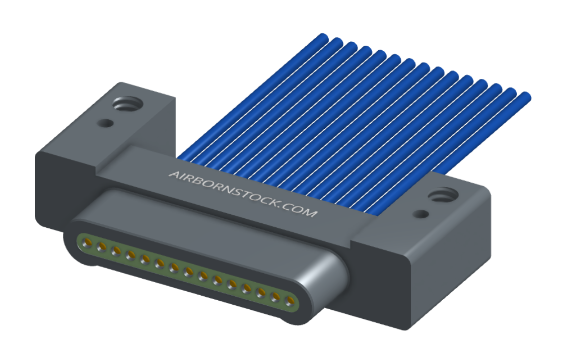 NM-132-015-161-00AA - Nano-miniature D-shaped I/O connector with mounting holes, 15 contacts, and no hardware.