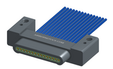 NM-132-015-161-00AA - Nano-miniature D-shaped I/O connector with mounting holes, 15 contacts, and no hardware.