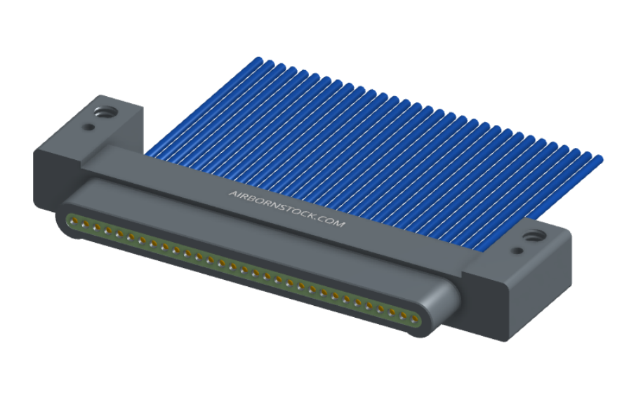 NM-132-031-161-00AA - Nano-miniature D-shaped I/O connector with mounting holes, 31 contacts, and no hardware.