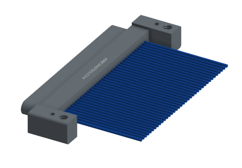 NM-132-037-161-00AA - Nano-miniature D-shaped I/O connector with mounting holes, 37 contacts, and no hardware.