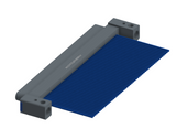 NM-132-051-161-THAA - Nano-miniature D-shaped I/O connector with mounting holes, 51 contacts, and threaded holes for attachment hardware.