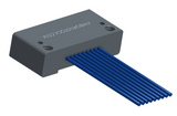 NM-142-009-261-00AA - Nano-miniature D-shaped I/O connector with mounting holes, 9 contacts, and no hardware.