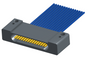 NM-144-015-261-00AA - Nano-miniature D-shaped I/O connector with mounting holes, 15 contacts, and no hardware.