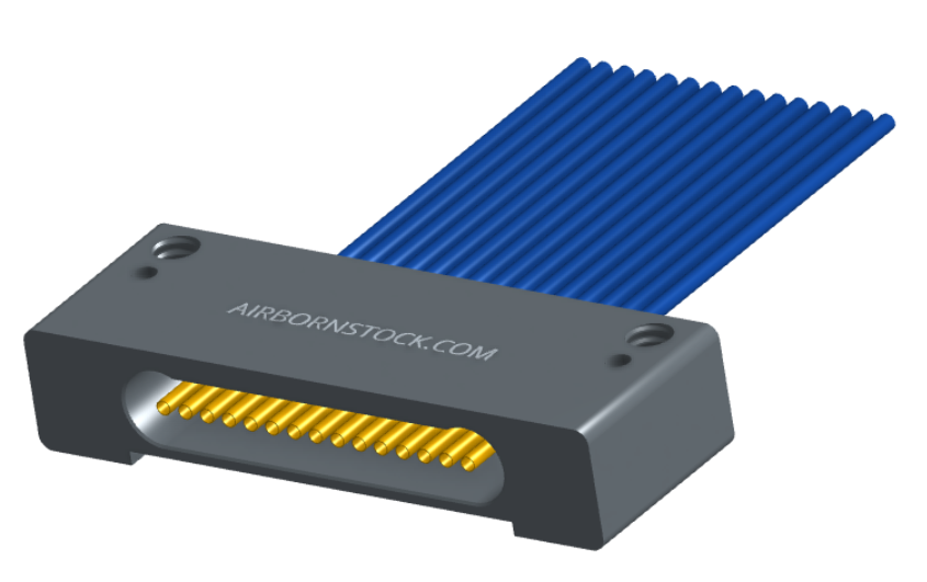 NM-142-015-261-00AA - Nano-miniature D-shaped I/O connector with mounting holes, 15 contacts, and no hardware.