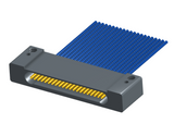 NM-142-021-261-00AA - Nano-miniature D-shaped I/O connector with mounting holes, 21 contacts, and no hardware.