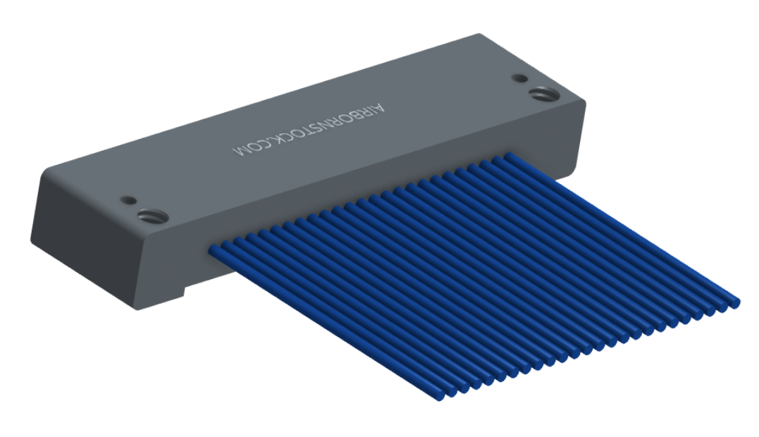 NM-142-025-261-00AA - Nano-miniature D-shaped I/O connector with mounting holes, 25 contacts, and no hardware.