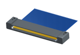 NM-142-037-261-00AA - Nano-miniature D-shaped I/O connector with mounting holes, 37 contacts, and no hardware.